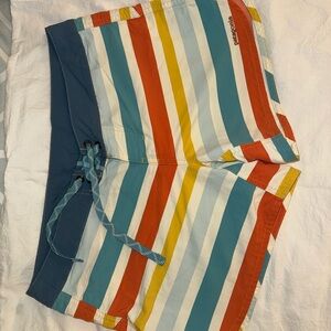 Patagonia Blue and Orange Striped Shorts